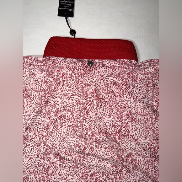 Greyson Red and White Patterned Polo Shirt - Picture 5 of 5